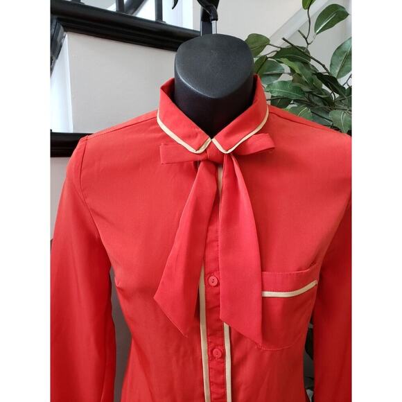 Cooperative Solid 100% Polyester Collared Long Sleeve Button Down Shirt XS - Picture 2 of 14